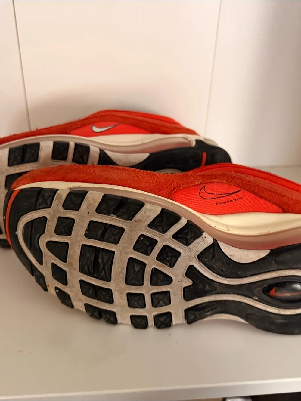 Nike Air Max 97 SE‎ Running Club Sneakers Men’s Size 8 Orange Red DB0246-800